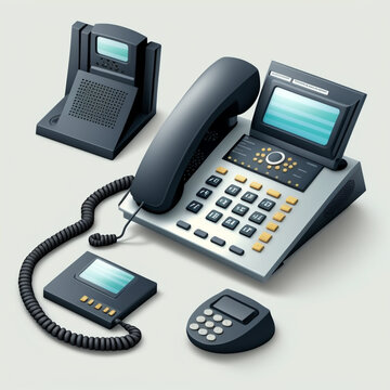gadgets office fax phone logo white background