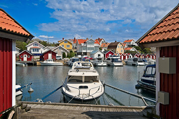 Fototapeta na wymiar Coastal society in Sweden.