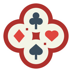 poker flat icon style