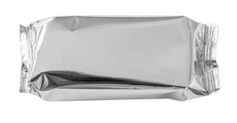 blank silver product packaging