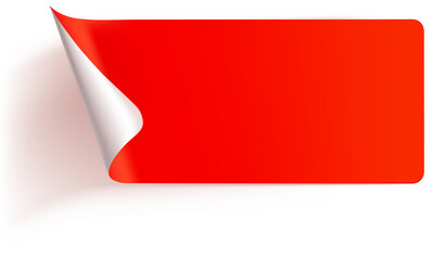 Red stickers foil or paper patches mockup labels