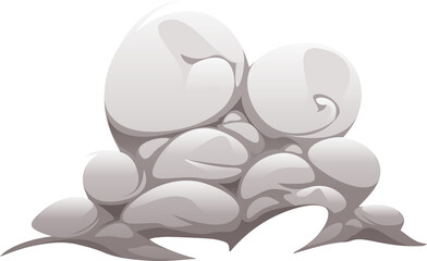 Comic smoke clouds of speed motion explosion