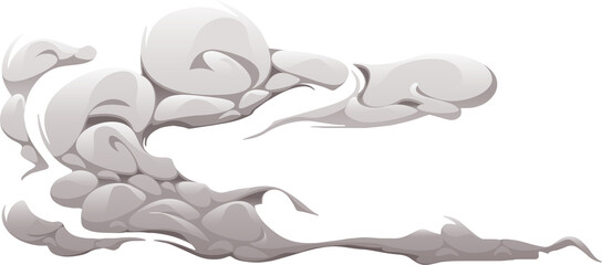 Comic smoke clouds of speed motion explosion