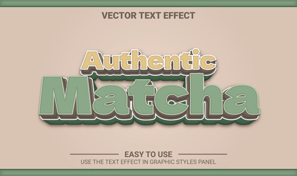 3d matcha editable text effect
