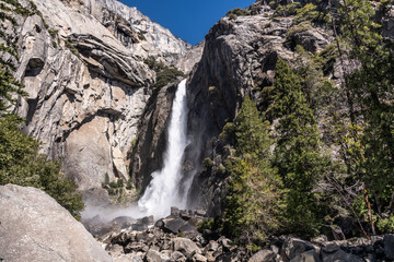 Naklejka na ściany i meble Lower Yosemite Falls