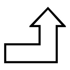 Directional Arrow Sign on Transparent Background