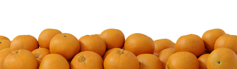 Fruit and healthy food concept. Orange isolated on  transparent background. 3d rendering illustration. PNG format