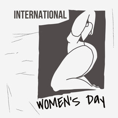 Woman silhouette design for International Women's Day