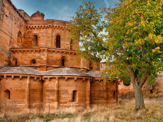 Fototapeta premium Ruins of the Cistercian monastery of Santa Maria de Moreruela, Zamora, Spain