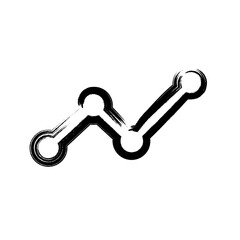 brush stroke hand drawn PNG image with transparent background business icon chart