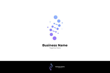 DNA logo design template. icon for science technology