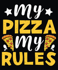 Pizza lover vector typography t shirt design