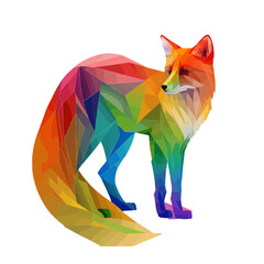 Rainbow Fox: Colorful and Whimsical Fox Illustration Vector Set