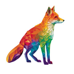Rainbow Fox: Colorful and Whimsical Fox Illustration Vector Set