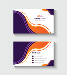 Naklejka premium Clean and modern business card with gradient