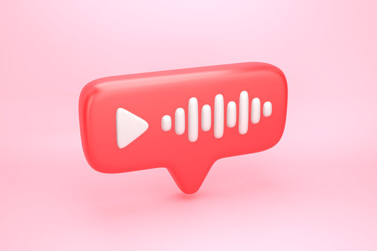 Voice message social media notification icon