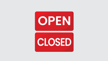 The icon that says Open and Closed is red