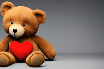 teddy bear with heart, valentine day 