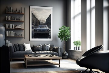 Modern interior design living room