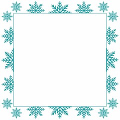 Simple and floral frame and square border