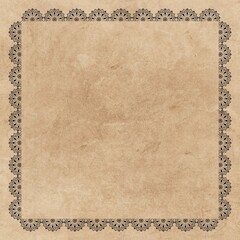 Simple and floral frame and square border