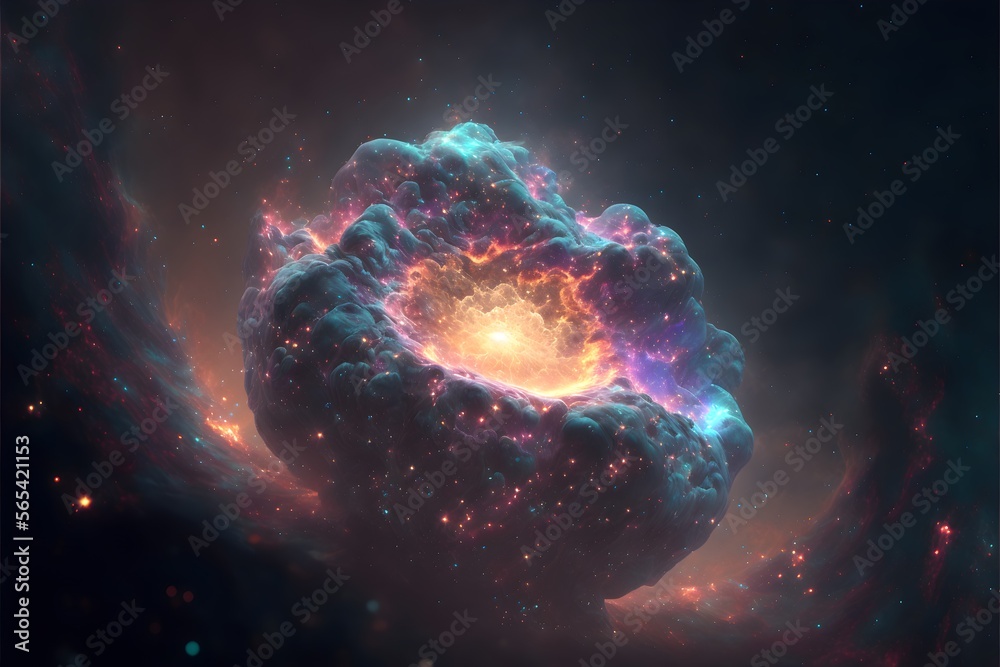 Wall mural space galaxy background