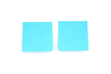 Mock-up of two empty office stickers on white background