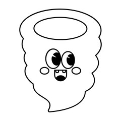 Hand drawn doodle tornado	