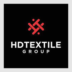 Obraz premium Minimalist modern line art letter HT logo. This logo icon incorporate with two letter H And T line in the creative way.