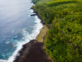 Saint-Philippe, Reunion Island - Tremblet beach. The youngest beach in the world