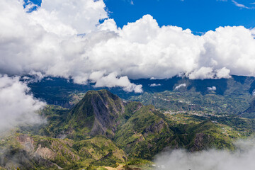 Salazie, Reunion Island - View to the cirque and Anchaing piton from Belouve