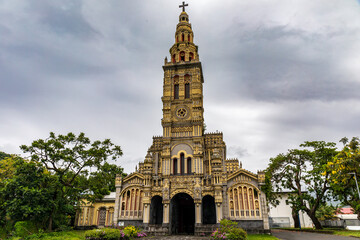 Naklejka premium Saint-Benoit, Reunion Island - Sainte-Anne church