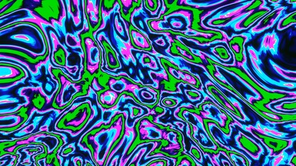 Distorted trippy neon color pattern art background