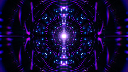 Fototapeta premium Digital neon light visual jockey art background