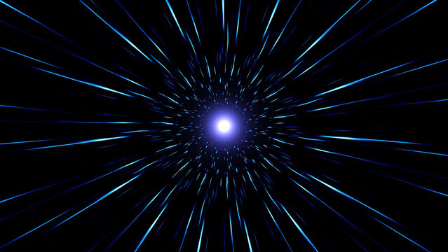 Blue Light Streak Particles overlay