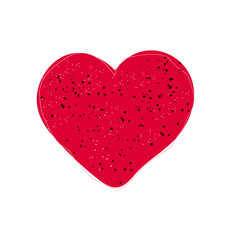 Heart for valentine's day on an isolated white background.