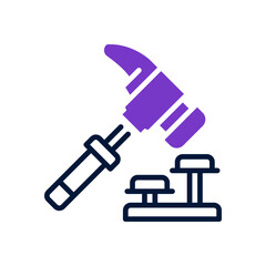 hammer icon for your website, mobile, presentation, and logo design.