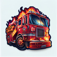fire truck sticker