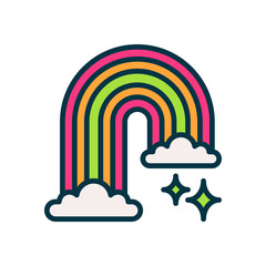 rainbow icon for your website, mobile, presentation, and logo design.