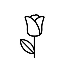  tulip, flower - vector icon