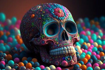 Dia De Los Muertos Sugar Skull