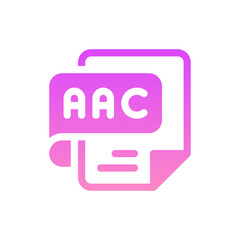 aac file flat gradient icon