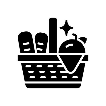 picnic basket icon for your website, mobile, presentation, and logo design.