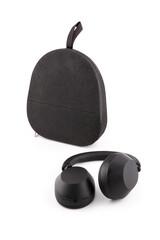 Modern headphones and case