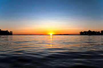 Folsom Lake Marina Sunset Sacramento CAlifornia