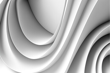 White abstract background with lines, 3d render, ai generated