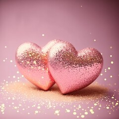 Obraz premium Pink Hearts Valentine