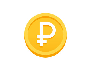 Ruble golden coin, pence, Pixel perfect