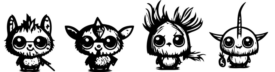 cartoon, cute, monster, eyes, graphics, illustrations, creature, whimsical, adorable, designs, characters, portraits, vector, children, childrens book, happy, cartoon, comic, illustrations, colorful,	