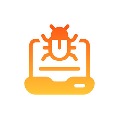 bug flat gradient icon